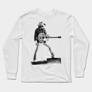 Dwight yoakam Halftone Long Sleeve T-Shirt